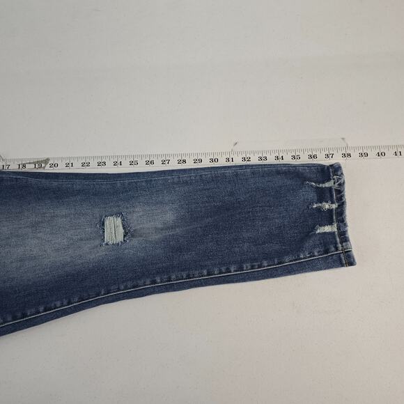 KanCan™ High Rise Ripped Cropped Jean button fly distressed 32 women 6368 skinny - Picture 5 of 11
